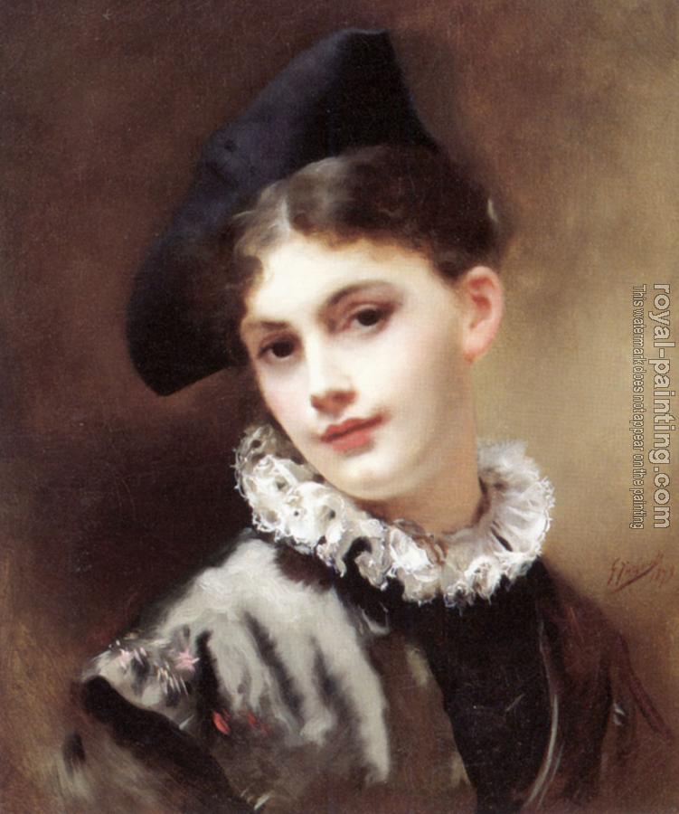 Gustave Jean Jacquet : A Coquettish Smile
